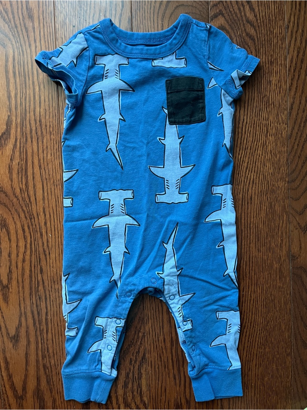 Tea Collection Blue Hammerhead Shark Pocket One-Piece